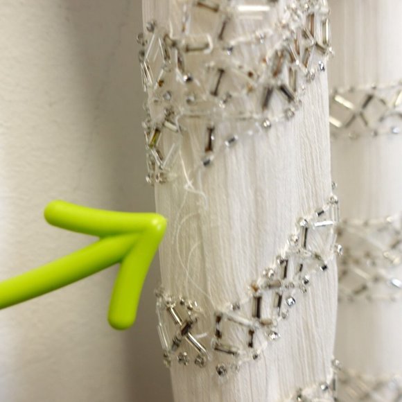 Aqua Dress Medium‎ Mini White Sequins Party Tank Blouson Sparkle 90s Retro - Picture 7 of 8